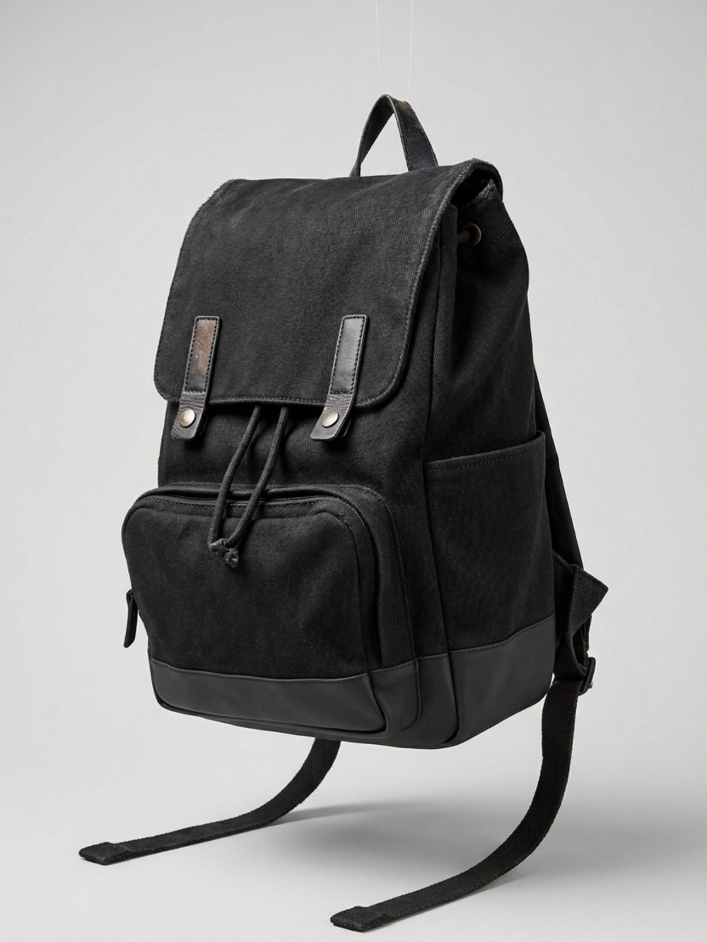 Everlane The Modern Snap Backpack Canvas Laptop Bag in Black